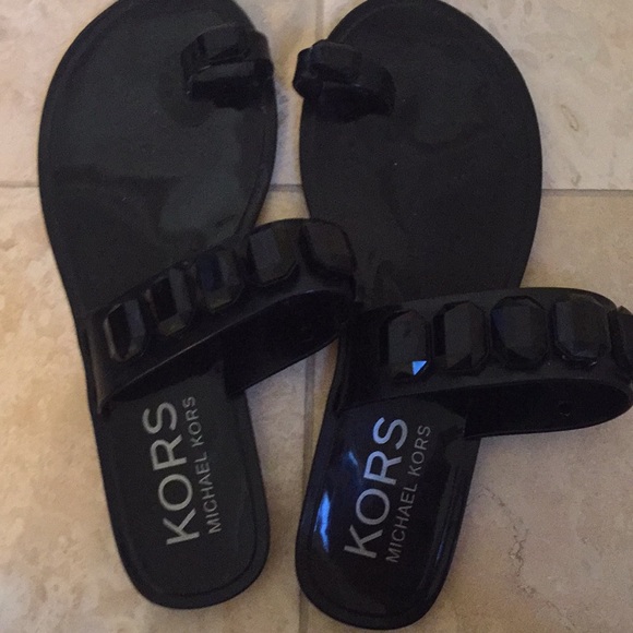 Kors Michael Kors Black Malaya sandals size 7 - Picture 4 of 4